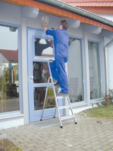 CORDA Lépcsőfokos állólétra, 1x4 lépcsőfok