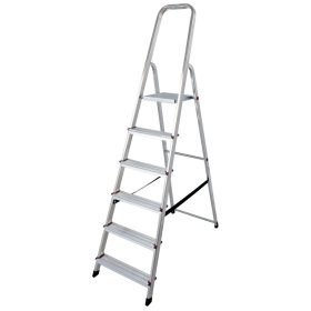 CORDA Lépcsőfokos állólétra, 1x6 lépcsőfok