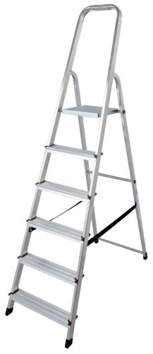 CORDA Lépcsőfokos állólétra, 1x6 lépcsőfok