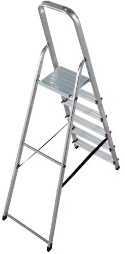 CORDA Lépcsőfokos állólétra, 1x6 lépcsőfok