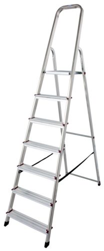 CORDA Lépcsőfokos állólétra, 1x7 lépcsőfok