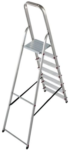 CORDA Lépcsőfokos állólétra, 1x7 lépcsőfok