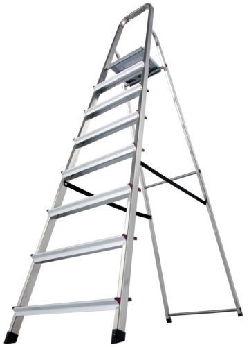 CORDA Lépcsőfokos állólétra, 1x8 lépcsőfok