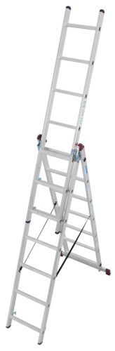 CORDA Sokcélú létra lépcsőfunkcióval, 3x7 létrafok