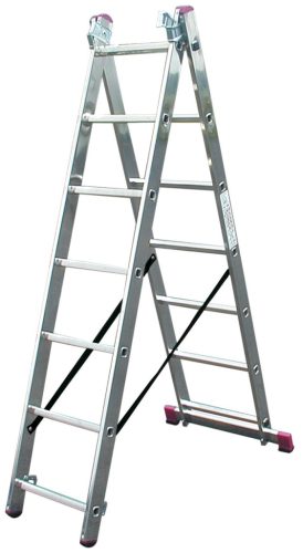 CORDA Sokcélú létra lépcsőfunkcióval, 3x7 létrafok