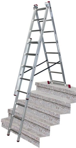 CORDA Sokcélú létra lépcsőfunkcióval, 3x8 létrafok