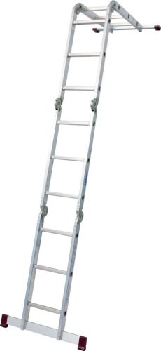 CORDA Univerzális csuklós létra dobogóval, 4x3 létrafok