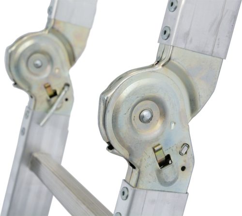 CORDA Univerzális csuklós létra dobogóval, 4x3 létrafok