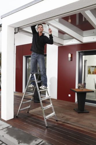 MONTO Dopplo lépcsőfokos két oldalon járható létra, 2x6 lépcsőfok