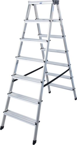 MONTO Dopplo lépcsőfokos két oldalon járható létra, 2x7 lépcsőfok