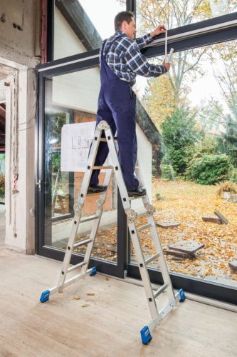 STABILO Létrafokos univerzális csuklós létra, 4x3 létrafok +MultiBoard