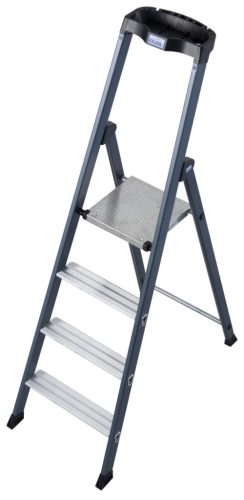 MONTO SePro lépcsőfokos eloxált állólétra , 1x4 lépcsőfok
