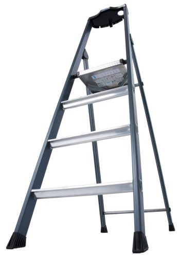 MONTO SePro lépcsőfokos eloxált állólétra , 1x4 lépcsőfok