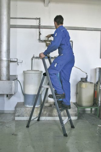 MONTO SePro lépcsőfokos eloxált állólétra , 1x4 lépcsőfok