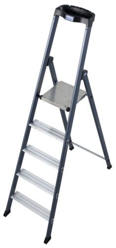 MONTO SePro lépcsőfokos eloxált állólétra , 1x5 lépcsőfok