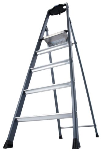 MONTO SePro lépcsőfokos eloxált állólétra , 1x5 lépcsőfok