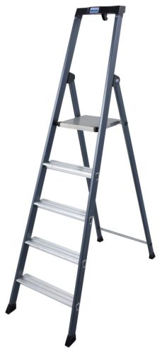 MONTO SePro lépcsőfokos eloxált állólétra , 1x5 lépcsőfok