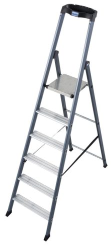 MONTO SePro lépcsőfokos eloxált állólétra , 1x6 lépcsőfok