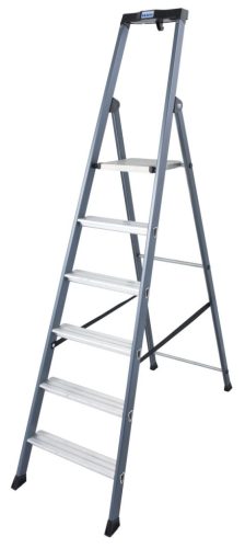 MONTO SePro lépcsőfokos eloxált állólétra , 1x6 lépcsőfok