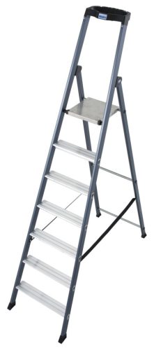 MONTO SePro lépcsőfokos eloxált állólétra , 1x7 lépcsőfok