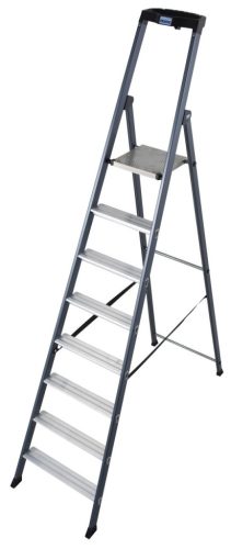 MONTO SePro lépcsőfokos eloxált állólétra , 1x8 lépcsőfok