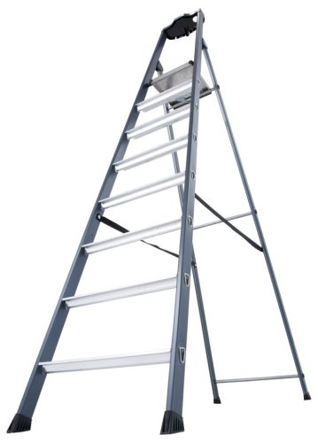 MONTO SePro lépcsőfokos eloxált állólétra , 1x8 lépcsőfok