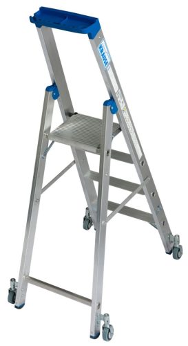 STABILO Lépcsőfokos gurítható állólétra, 4 lépcsőfok