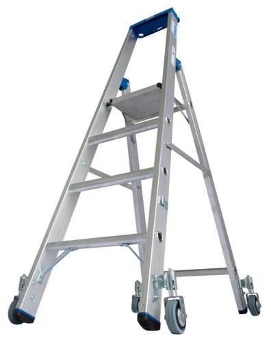 STABILO Lépcsőfokos gurítható állólétra, 4 lépcsőfok