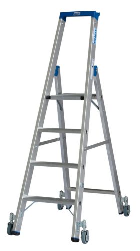 STABILO Lépcsőfokos gurítható állólétra, 4 lépcsőfok