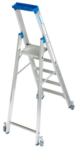 STABILO Lépcsőfokos gurítható állólétra, 5 lépcsőfok