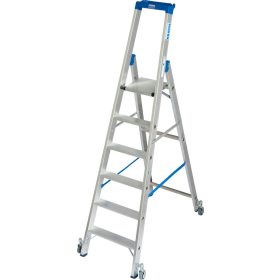   STABILO Lépcsőfokos gurítható állólétra, 6 lépcsőfok