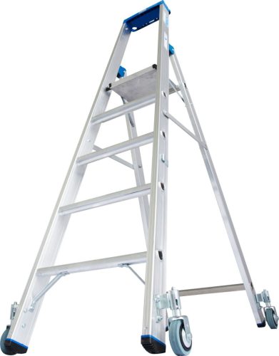 STABILO Lépcsőfokos gurítható állólétra, 6 lépcsőfok