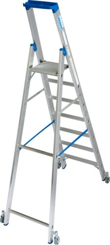 STABILO Lépcsőfokos gurítható állólétra, 7 lépcsőfok