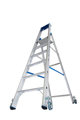 STABILO Lépcsőfokos gurítható állólétra, 7 lépcsőfok