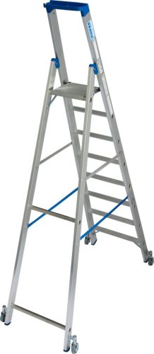 STABILO Lépcsőfokos gurítható állólétra, 8 lépcsőfok