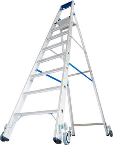 STABILO Lépcsőfokos gurítható állólétra, 8 lépcsőfok