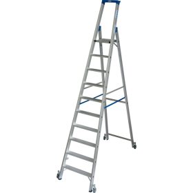   STABILO Lépcsőfokos gurítható állólétra, 10 lépcsőfok