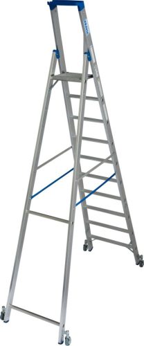 STABILO Lépcsőfokos gurítható állólétra, 10 lépcsőfok