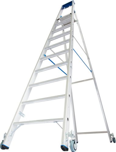 STABILO Lépcsőfokos gurítható állólétra, 10 lépcsőfok