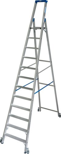 STABILO Lépcsőfokos gurítható állólétra, 12 lépcsőfok
