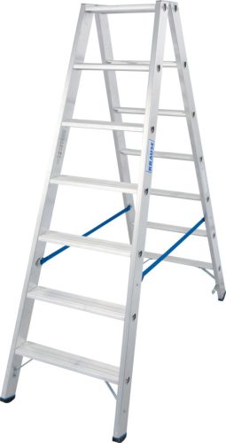 STABILO Lépcsőfokos két oldalon járható létra, 2x7 lépcsőfok