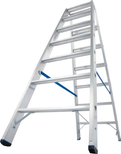 STABILO Lépcsőfokos két oldalon járható létra, 2x7 lépcsőfok