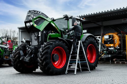 STABILO Lépcsőfokos két oldalon járható létra, 2x7 lépcsőfok