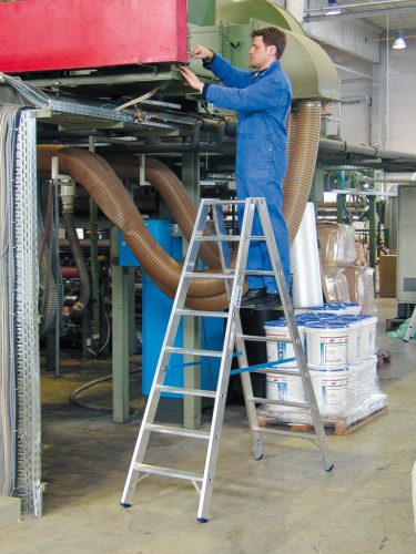 STABILO Lépcsőfokos két oldalon járható létra, 2x8 lépcsőfok