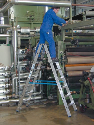 STABILO Lépcsőfokos két oldalon járható létra, 2x8 lépcsőfok