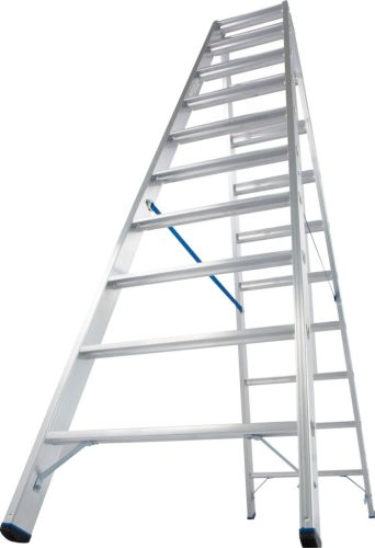 STABILO Lépcsőfokos két oldalon járható létra, 2x10 lépcsőfok