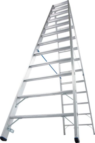 STABILO Lépcsőfokos két oldalon járható létra, 2x12 lépcsőfok