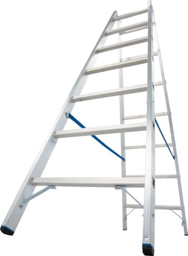 STABILO Létrafokos két oldalon járható létra, 2x7 létrafok