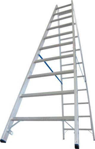 STABILO Létrafokos két oldalon járható létra, 2x10 létrafok