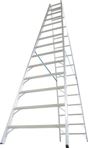 STABILO Létrafokos két oldalon járható létra, 2x14 létrafok